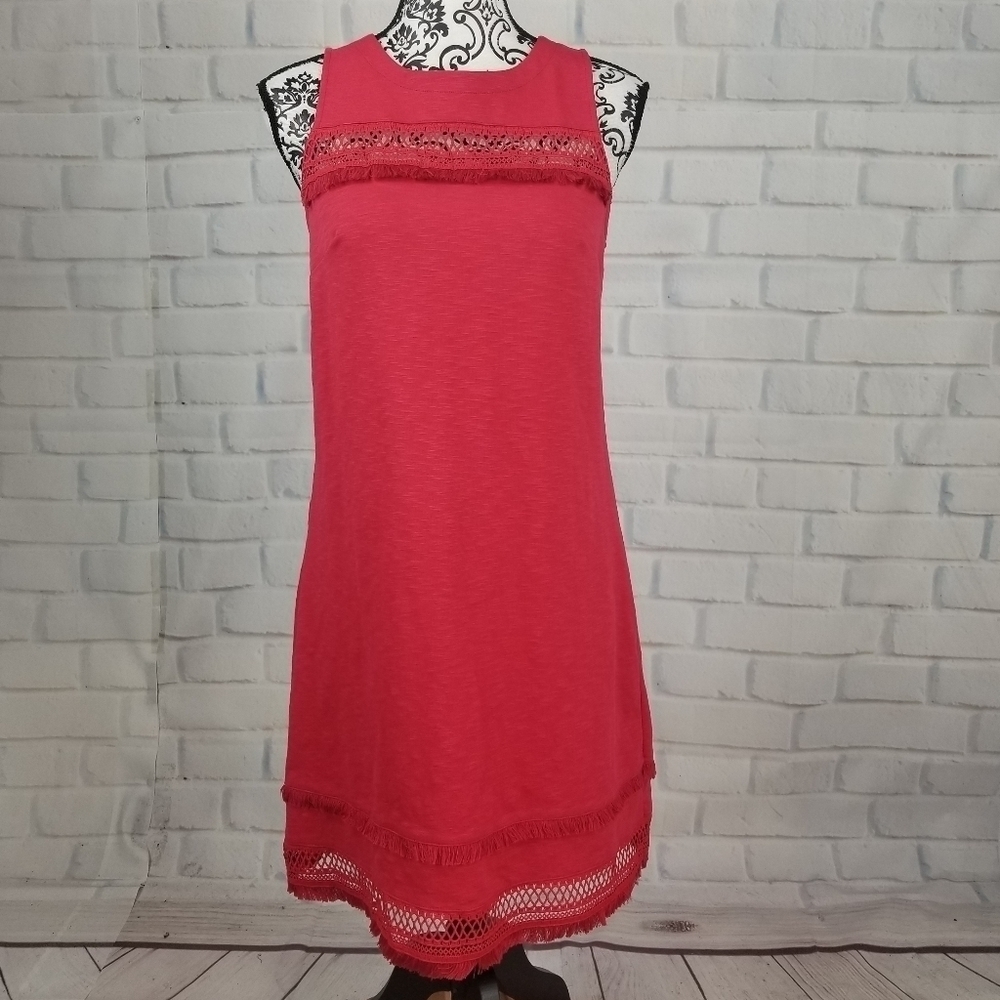 Loft size small sleeveless stretch knit dress